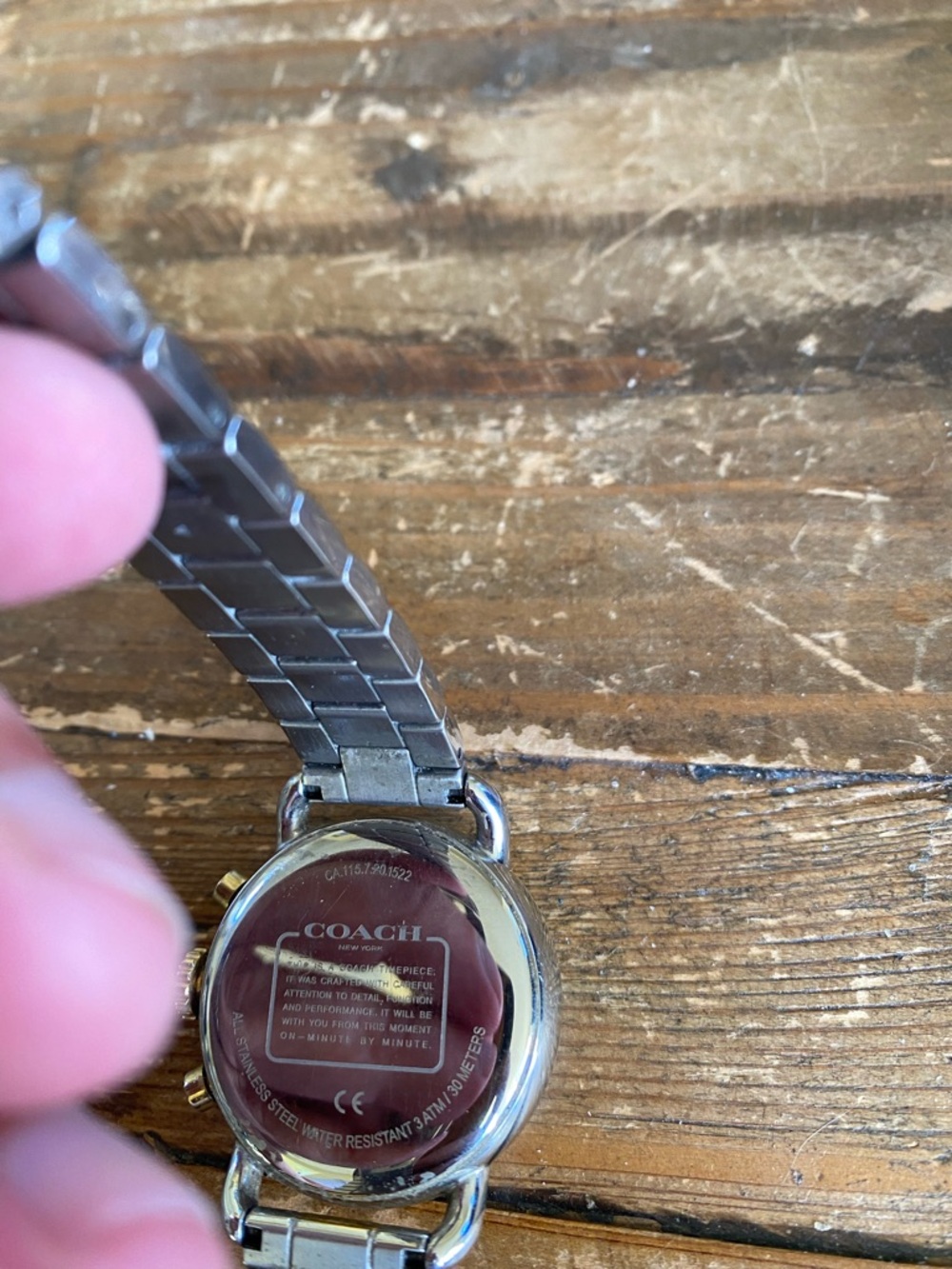 Coach Two-Tone Gold and Silver Mother-of-Pearl Dial Watch - Picture 4 of 8